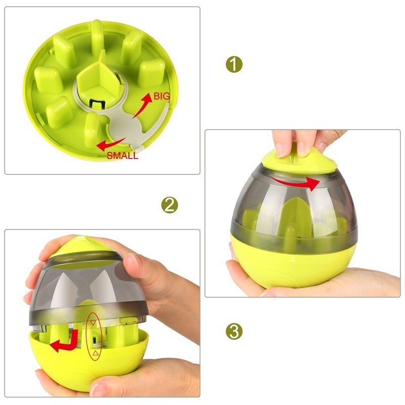 Dog Food Balls Tumbler Pet Puppy Feeder Dispenser Bowl Toy Leak Food Interactive Pet Tumbler Feeder Food Automatic Dispenser Bowl Interactive Balls - InspiredGrabs.com