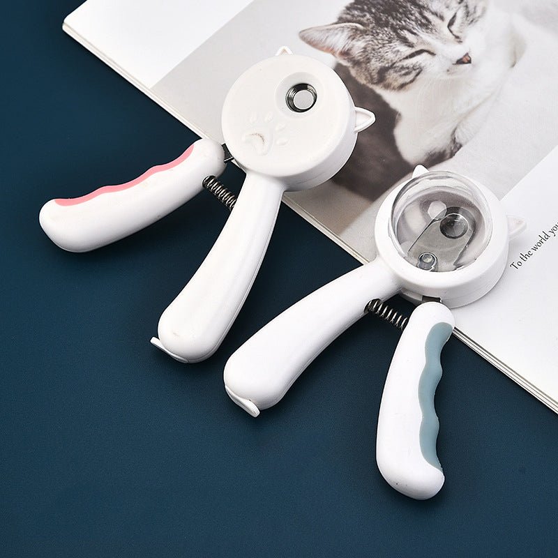 Cat Nail Clippers Kitten Puppy Nail Scissors Pet Nail Clipper Scissors Splash-proof Pet Dog Cat Nail Claw Clippers Scissors Trimmer Grooming Tools for Animals Pet Supplies - InspiredGrabs.com