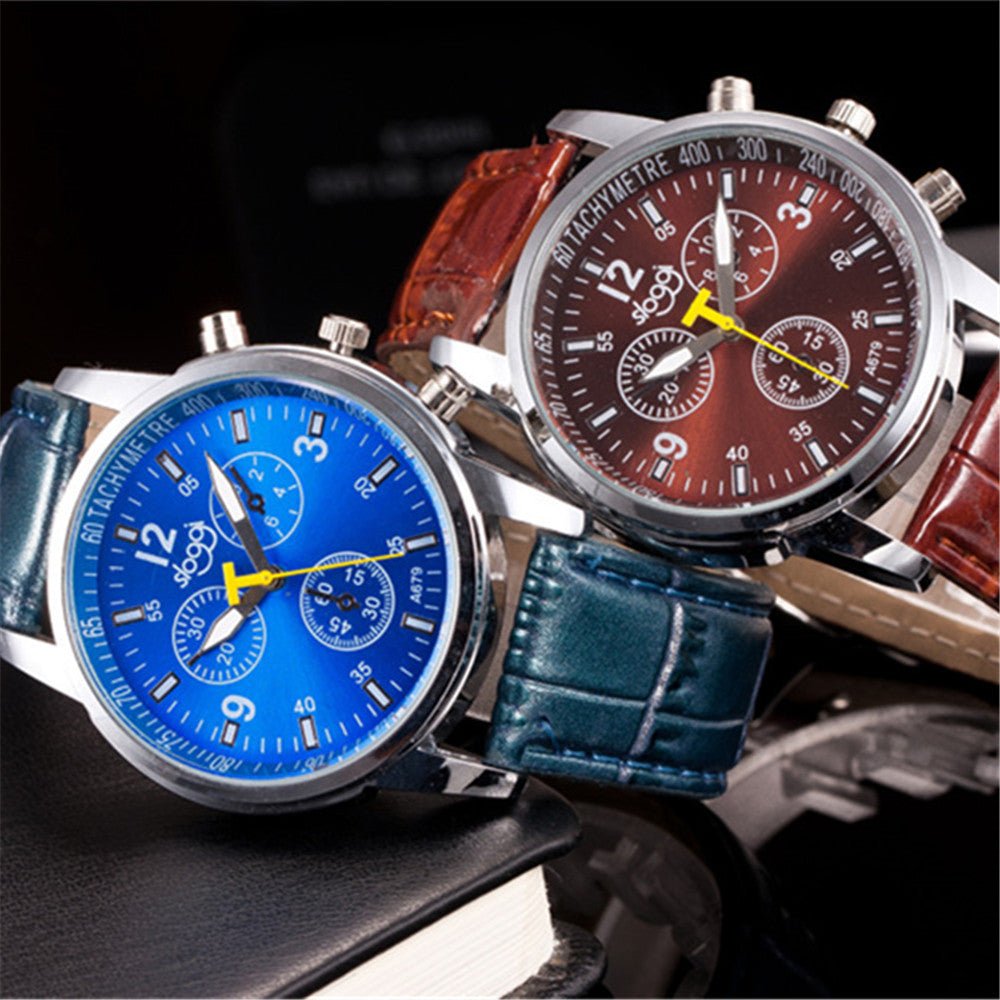 Three-eye Casual Male and Female Students Quartz watch - InspiredGrabs.com