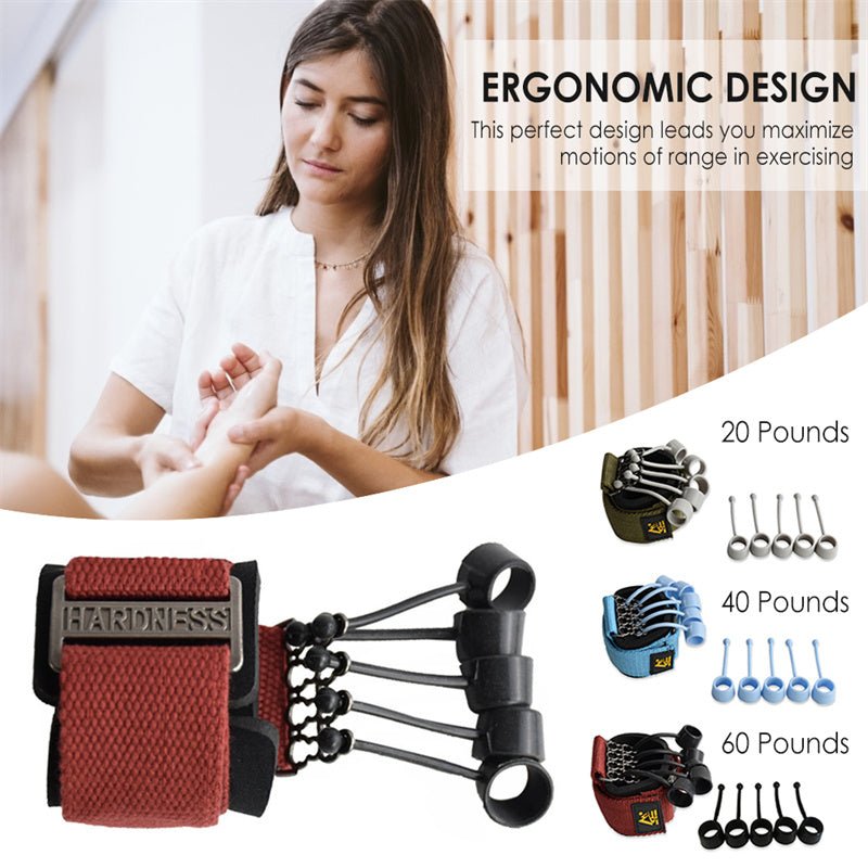 Training Device Hand Yoga Resistance Band Finger Gripper Strength Trainer Extensor Exerciser Finger Flexion and Extension - InspiredGrabs.com