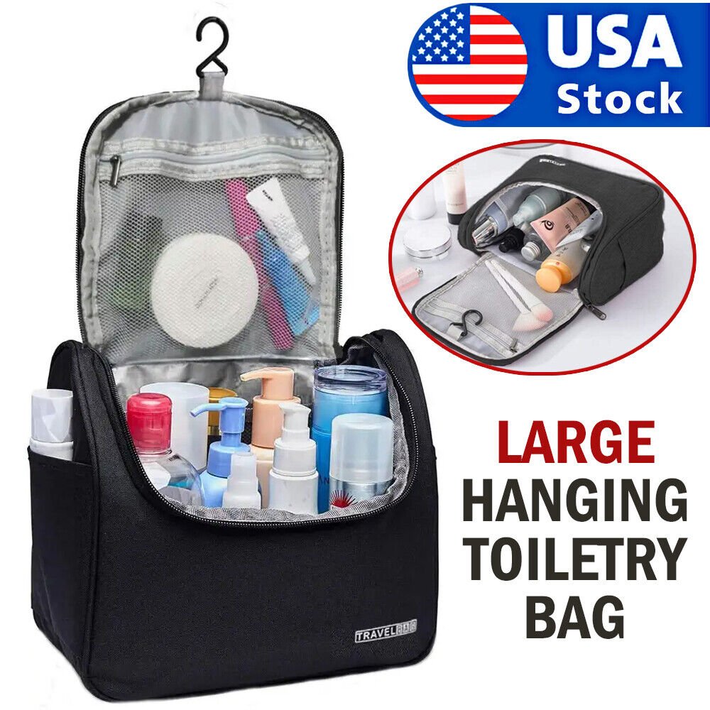 Travel Toiletry Bag Dopp Kit for Men & Women Cosmetics Makeup Shaving Organizer - InspiredGrabs.com