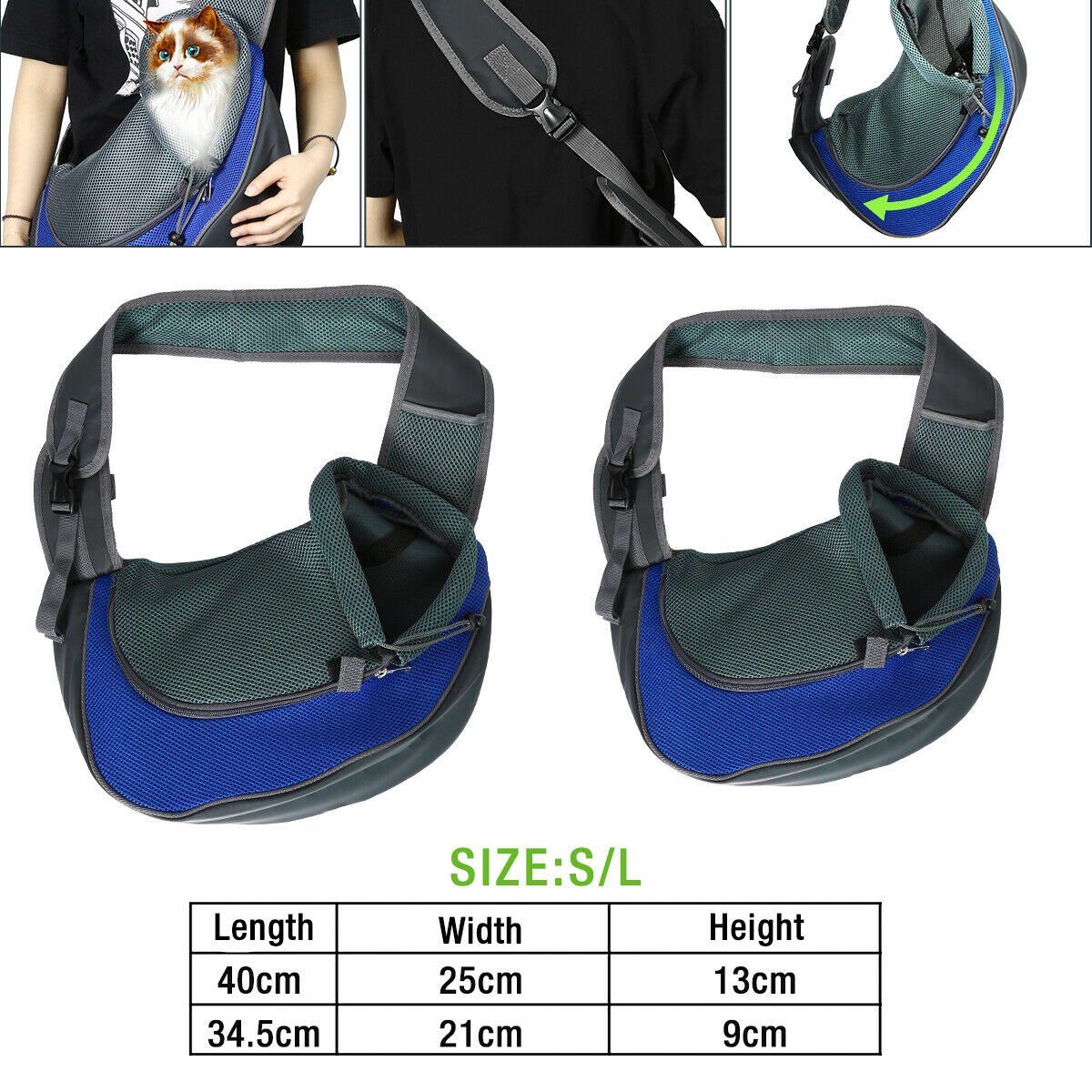 Dog Carrier Pet Puppy Backpack Travel Tote Sling Bag Mesh Hands Free Shoulder - InspiredGrabs.com