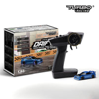 Thumbnail for Turbo Racing 1vs76 C64 Drift RC Car with Gyro Radio Full Proportional Remote Control Toys RTR Kit for Kids and Adults - InspiredGrabs.com