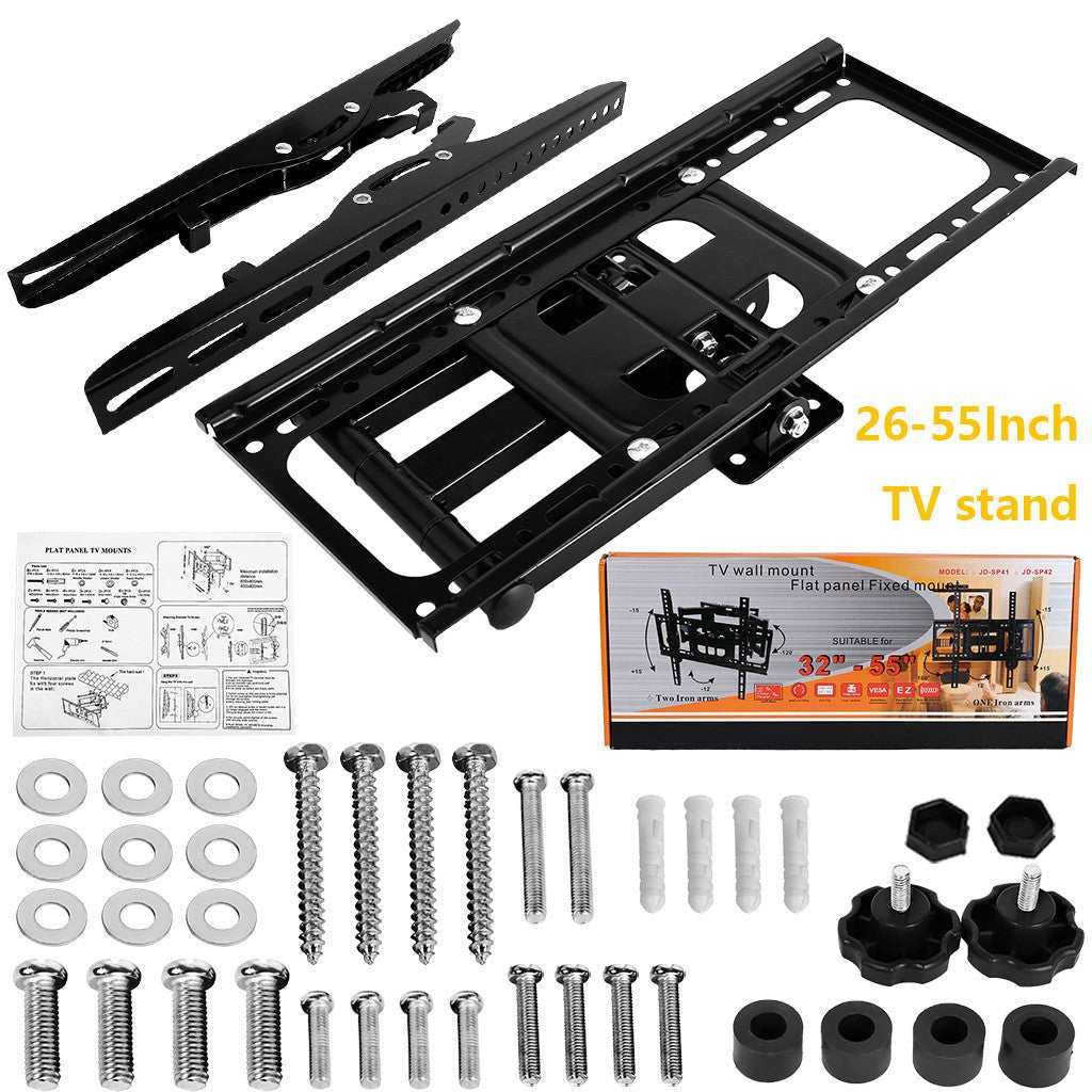 TV Mount Full Motion for 26-55 Inch LED LCD Flat Screen TV Perfect Center Design - InspiredGrabs.com