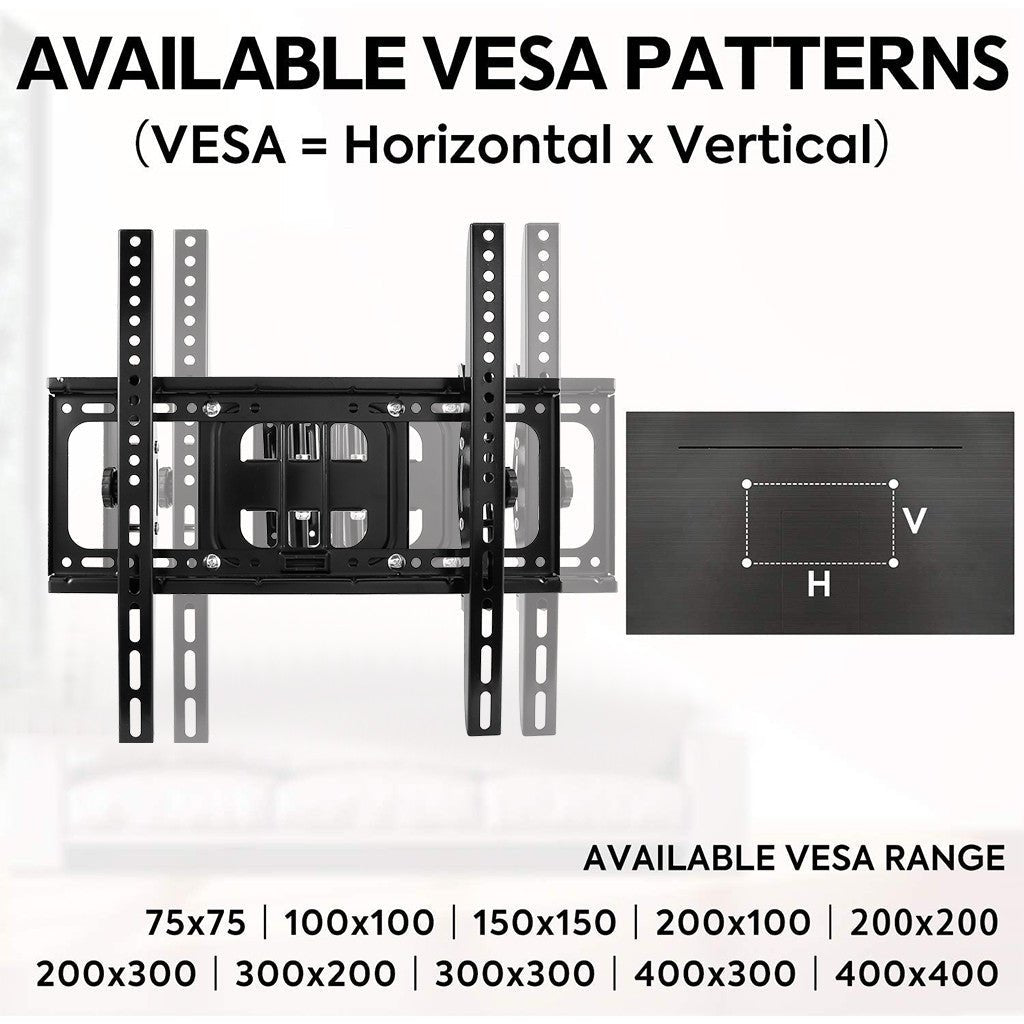 TV Mount Full Motion for 26-55 Inch LED LCD Flat Screen TV Perfect Center Design - InspiredGrabs.com