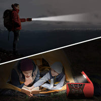 Thumbnail for 2000mAh Emergency LED Radio Solar Hand Crank AM FM NOAA Flashlight Phone Charger Portable Searchlight Outdoor Emergency Radio Survival Light - InspiredGrabs.com