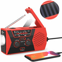 Thumbnail for 2000mAh Emergency LED Radio Solar Hand Crank AM FM NOAA Flashlight Phone Charger Portable Searchlight Outdoor Emergency Radio Survival Light - InspiredGrabs.com