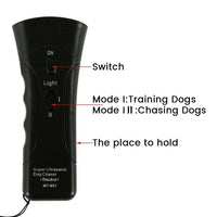 Thumbnail for Ultrasonic Anti Dog Barking Trainer LED Light Gentle Chaser Petgentle Sonics - InspiredGrabs.com