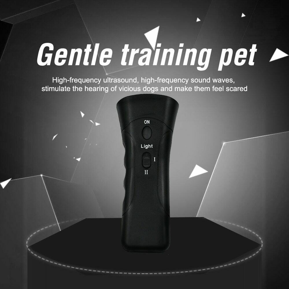 Ultrasonic Anti Dog Barking Trainer LED Light Gentle Chaser Petgentle Sonics - InspiredGrabs.com