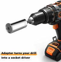 Thumbnail for Universal Socket Wrench Alligator Magical Grip Multi Shapes Tool Drill Adapter - InspiredGrabs.com