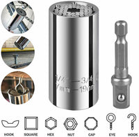 Thumbnail for Universal Socket Wrench Alligator Magical Grip Multi Shapes Tool Drill Adapter - InspiredGrabs.com