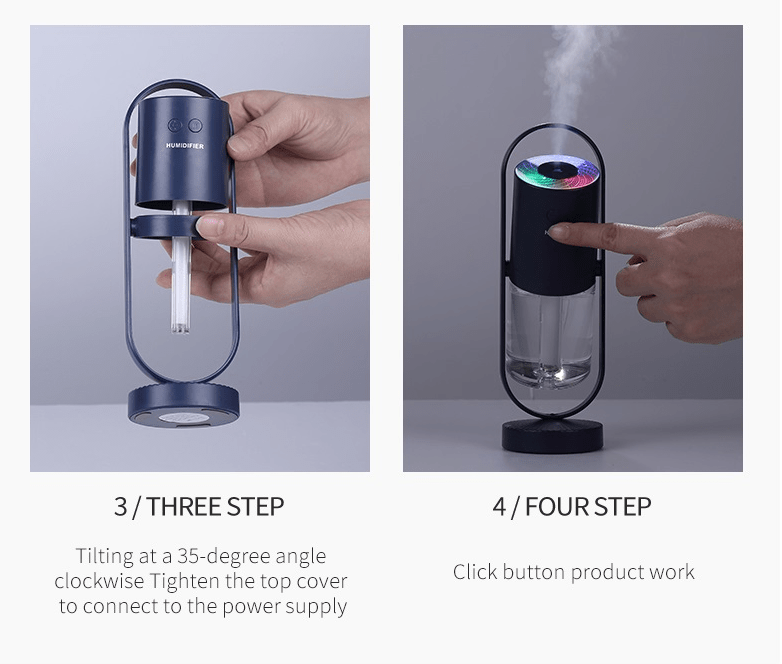 Magic Shadow USB Air Humidifier for Home with Projection Night Lights Ultrasonic Car Mist Maker Mini Office Air Purifier - InspiredGrabs.com