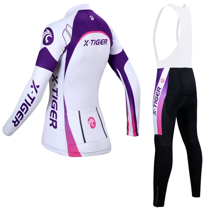 Upgrade your cycling wardrobe with our stylish and versatile spring and autumn long-sleeved jersey suit for women. - InspiredGrabs.com