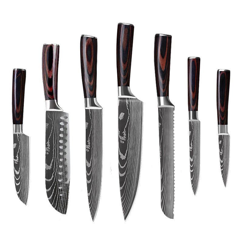 6-Piece Set 8-Piece Set 10-Piece Set Knife Chef's Knife Kitchen Knife - InspiredGrabs.com