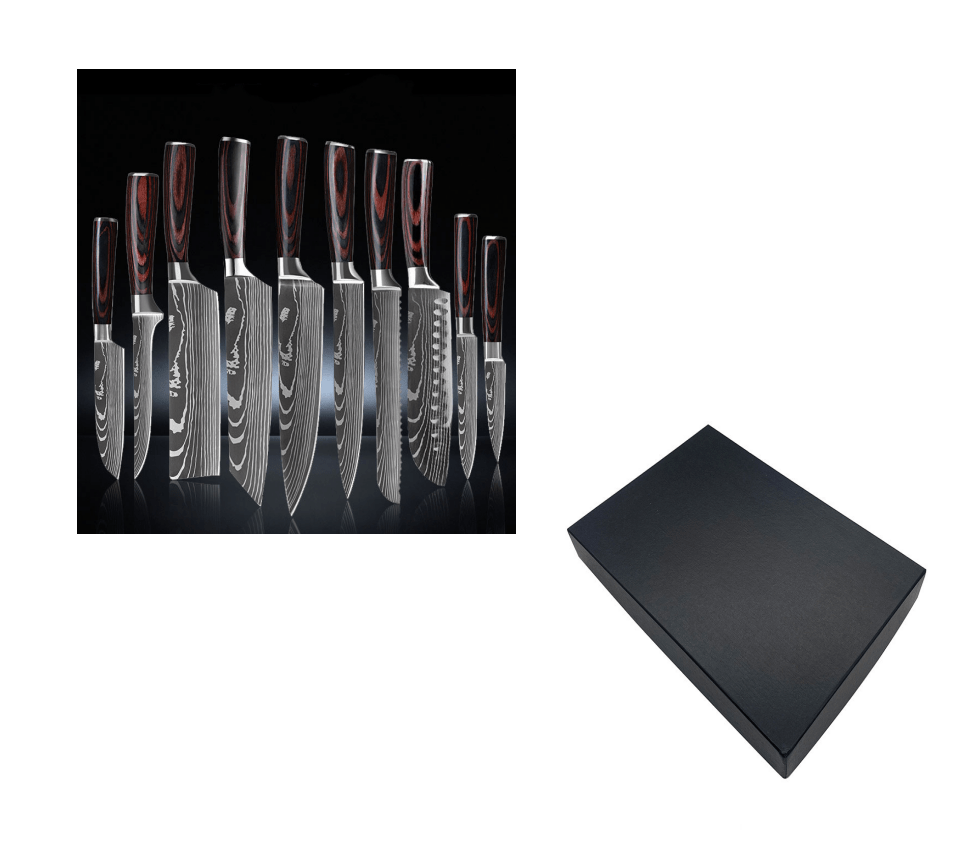 6-Piece Set 8-Piece Set 10-Piece Set Knife Chef's Knife Kitchen Knife - InspiredGrabs.com