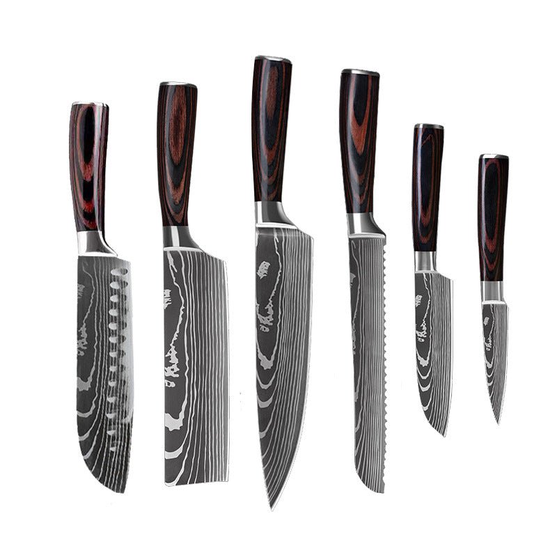 6-Piece Set 8-Piece Set 10-Piece Set Knife Chef's Knife Kitchen Knife - InspiredGrabs.com