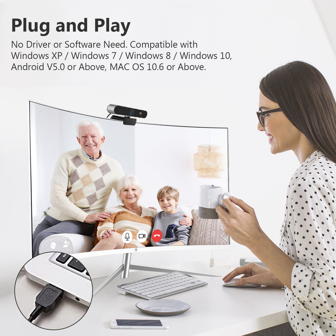 Z-EDGE ZW511 Full HD 1080P Auto Focus Webcam for PC, Desktop, and Laptop - InspiredGrabs.com