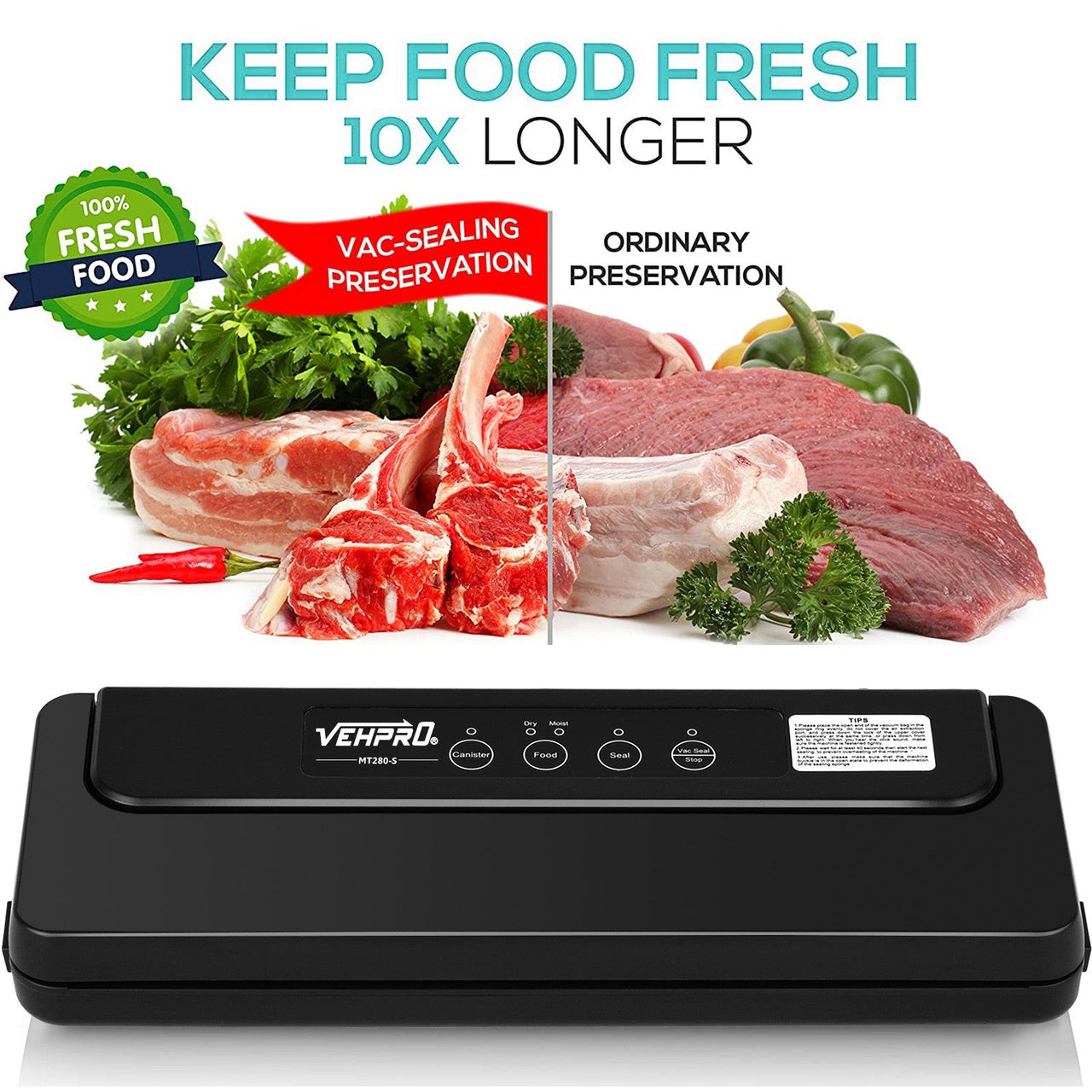 Vacuum Sealer Machine, Automatic Food Sav-er Machine, Compact Food Sealer Vacuum - InspiredGrabs.com