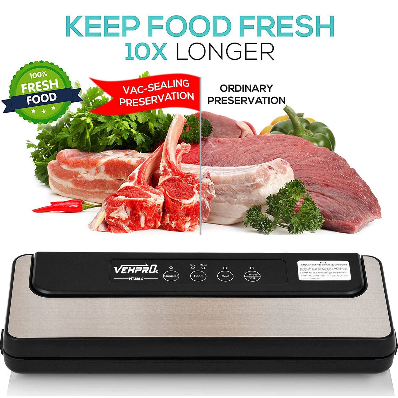 Vacuum Sealer Machine, Automatic Food Sav-er Machine, Compact Food Sealer Vacuum - InspiredGrabs.com