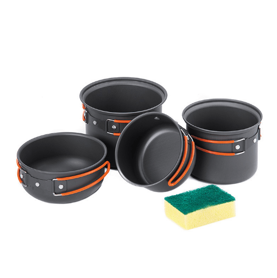 Versatile Picnic Set: 4-in-1 Cookware and Tableware Combo - InspiredGrabs.com