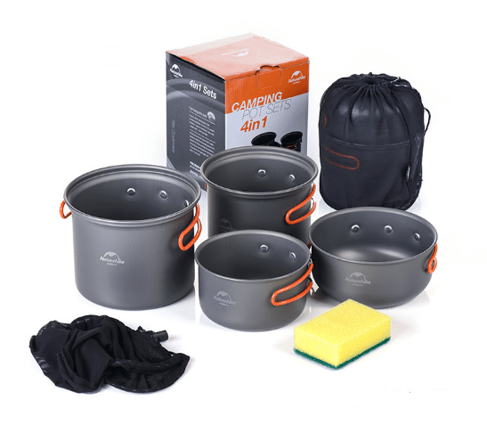 Versatile Picnic Set: 4-in-1 Cookware and Tableware Combo - InspiredGrabs.com