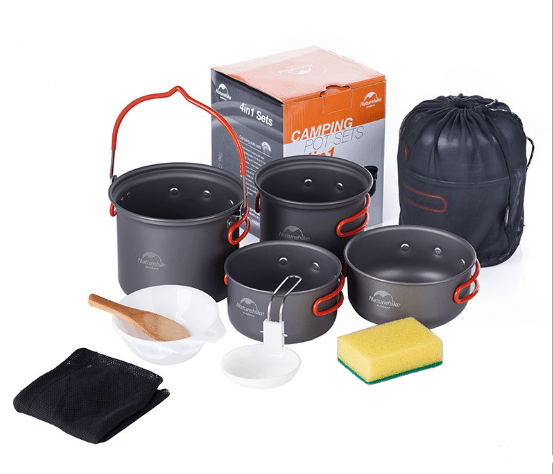 Versatile Picnic Set: 4-in-1 Cookware and Tableware Combo - InspiredGrabs.com