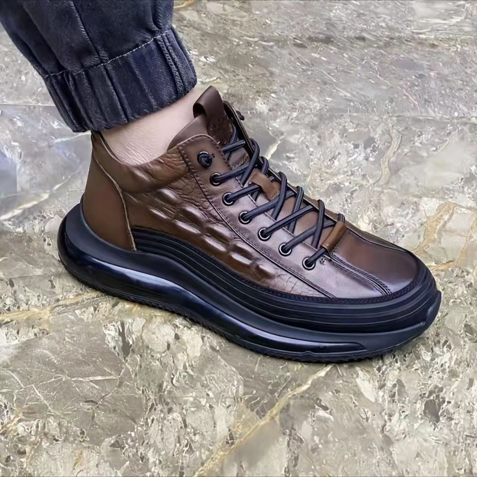 Warm Air Cushion  Pattern Elastic Band Trend Men's Shoes - InspiredGrabs.com