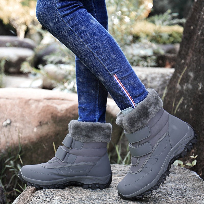 Botas de nieve cálidas de invierno para mujer con forro de terciopelo