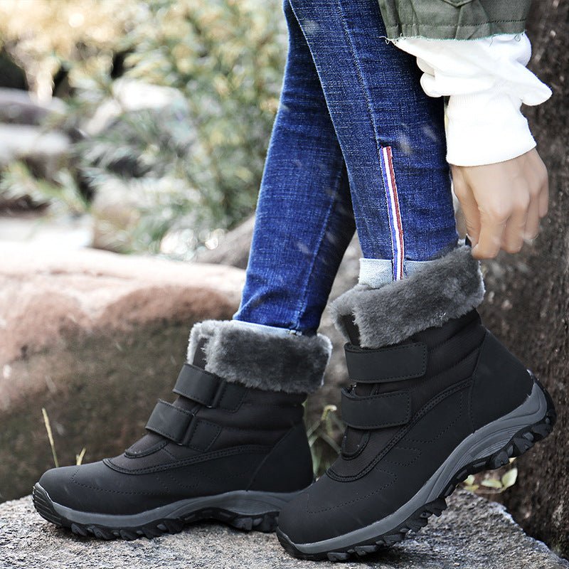 Botas de nieve cálidas de invierno para mujer con forro de terciopelo