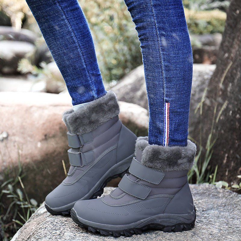 Botas de nieve cálidas de invierno para mujer con forro de terciopelo