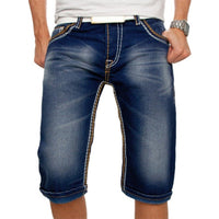 Thumbnail for White Men's Denim Pants with Fold Pockets; a Stylish Choice for European and American Men's Summer Casual Fashion - InspiredGrabs.com