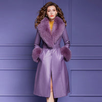 Thumbnail for Winter Big Fox Fur Collar Thickened White Duck Down Jacket - InspiredGrabs.com