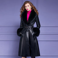 Thumbnail for Winter Big Fox Fur Collar Thickened White Duck Down Jacket - InspiredGrabs.com