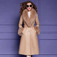 Thumbnail for Winter Big Fox Fur Collar Thickened White Duck Down Jacket - InspiredGrabs.com