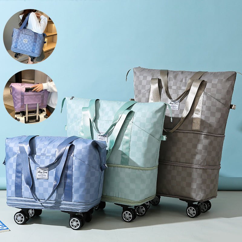 Women's Double-Layered Travel Totes with Large Capacity, Wet/Dry Separation, and Expandable Design - InspiredGrabs.com