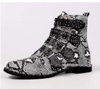 Thumbnail for Women's New Thick-heel Rivet Low-top Martin Boots - InspiredGrabs.com