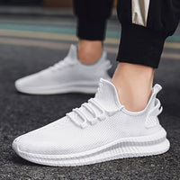 Thumbnail for Woven Mesh Small White Shoes Summer And Autumn Plus Size Men's Sports Casual Shoes - InspiredGrabs.com