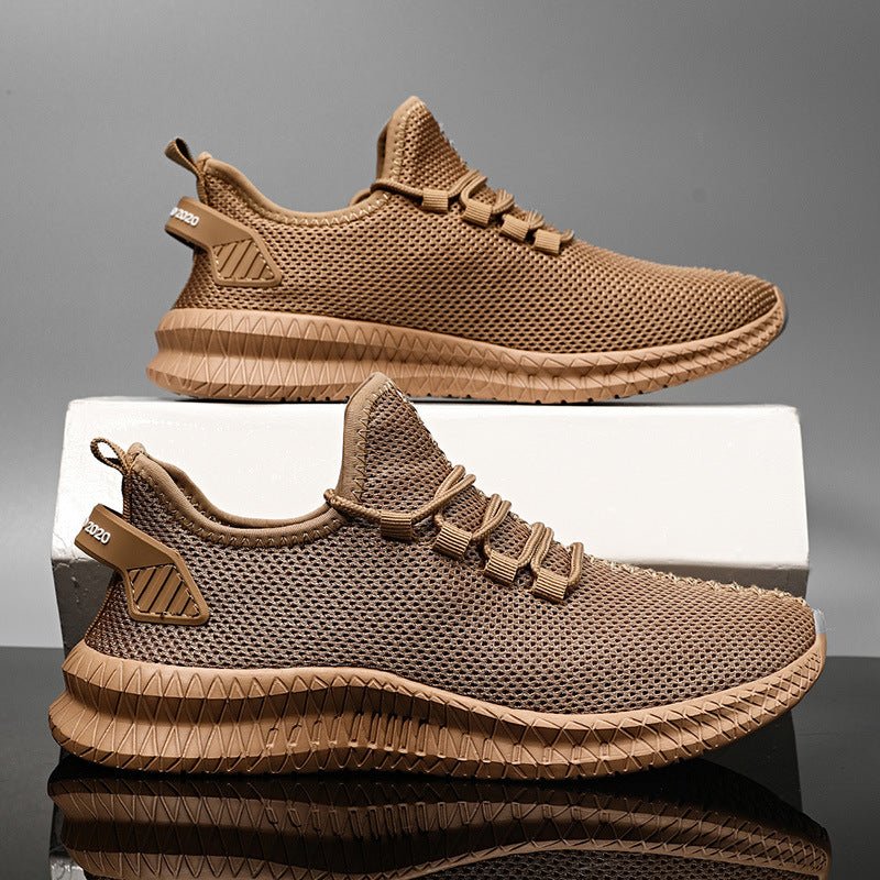 Woven Mesh Small White Shoes Summer And Autumn Plus Size Men's Sports Casual Shoes - InspiredGrabs.com