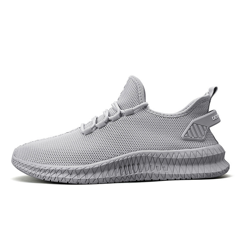 Woven Mesh Small White Shoes Summer And Autumn Plus Size Men's Sports Casual Shoes - InspiredGrabs.com